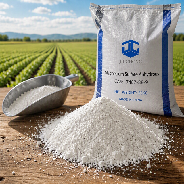 Anhydrous Magnesium Sulfate 98% Min MgO 32% Min CAS 7487-88-9 Industrial Grade White Powder for Agriculture