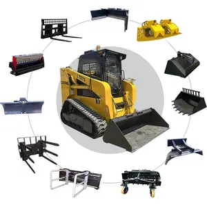 LTMG EPA aprobado 1050KG 1T dirt bucket Track crawler SKID STEER cargadora con acondicionador de suelo