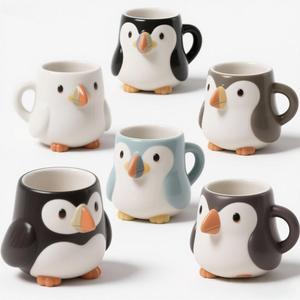 Tazza di ceramica di Auk-14oz tazza di caffè di uccelli marini dipinta a mano, regalo per guardiano del faro sicuro per microonde - Product Image 1