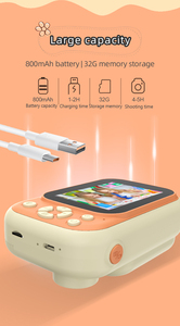 Appareil photo instantané à grand écran de 3,5 pouces pour enfants, double objectif, enregistreur vidéo HD 1080P, impression thermique, cadeau de Noël - Product Image 3