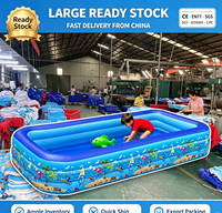 Piscine gonflable pleine grandeur pour enfants, piscine souple pour jardin et cour, impression de logo, utilisation familiale en extérieur, fourniture directe d'usine