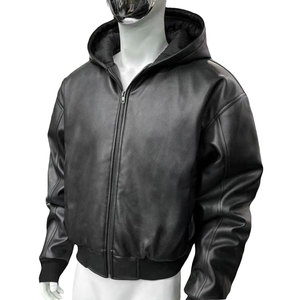 Áo khoác mùa đông nam may đo, chất liệu dày dặn, kiểu dáng thời trang, có mũ trùm đầu bằng mút xốp, khóa kéo, chất liệu da cao cấp - Product Image 1