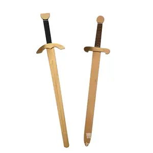 Holz individuelle neue Produkte Kinder-Spielzeug für draußen Schwert Baumholz Farbe langes Schwert hölzerne Kinder-Kronzschwert Holzspielzeug