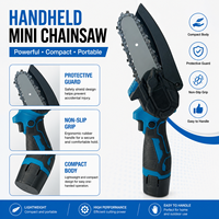 Gergaji Mini Lithium Tanpa Kabel Grosir, Genggam Portabel Satu Tangan, Motor Brushless DIY untuk Pemangkasan Ranting Pohon di Rumah dan Kebun, Elektrik