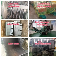 Broyeur à bois pour usine, diesel 82 CV, démarrage électrique, disque en acier moulé, 2200 tr/min, aucune alimentation électrique requise