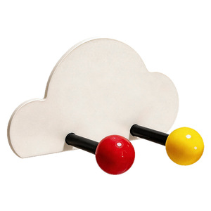 Cloud Shape Wall Mounted Hair Dryer Holder Ivory White Durable Bathroom Storage Solution - Product Image 5