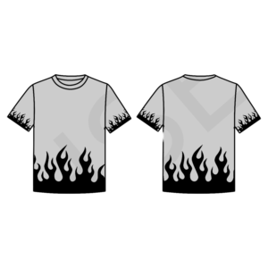 Men's <b>Flame</b> Print Short Sleeve T-<b>Shirt</b> Regular Fit Casual O-Neck Jersey Cotton Tee with Pattern Design - Product Image 1