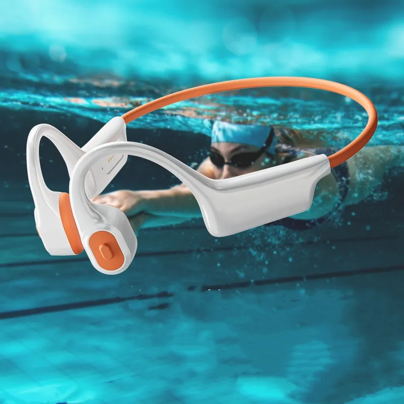 IPX8防水ノイズキャンセリングオープンイヤースポーツヘッドホン骨伝導水泳ヘッドホン