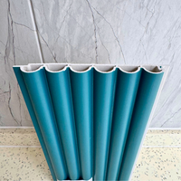 Panneau mural WPC cannelé moderne de petite taille, imperméable, en composite bois-plastique creux, revêtement mural facile à installer soi-même, garantie de plus de 5 ans