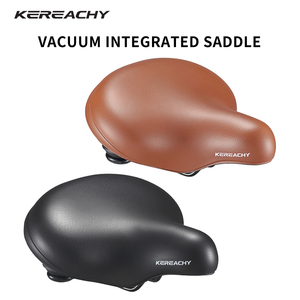 KEREACHY Design personnalisé en usine <span class=keywords><strong>selle</strong></span> <span class=keywords><strong>de</strong></span> vélo électrique en cuir PVC super large et épais coussin <span class=keywords><strong>de</strong></span> siège imperméable et confortable - Product Image 2