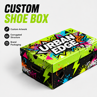 Boîte d'expédition personnalisée en carton ondulé imprimé et coloré avec trous de ventilation et approvisionnement en gros pour l'expédition de chaussures