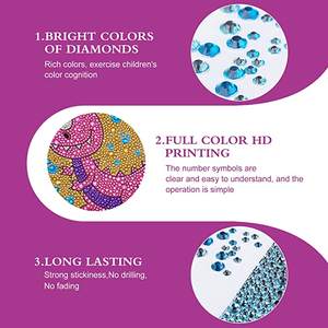 Hugsika — Kit de <span class=keywords><strong>peinture</strong></span> de diamant pour enfants, Kits de broderie <span class=keywords><strong>par</strong></span> numéros, décoration de noël, travail manuel, cadeau pour enfants - Product Image 4