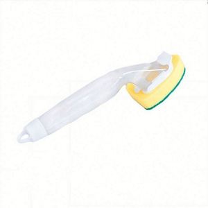 Dish Washing <b>Sponge</b> <b>Handle</b> Dish Wand Refill Pack Kitchen Non Scratch Sink Scrubber PP Head Soap Dispenser Eco-Friendly Steel - Product Image 3