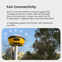 Penerima GNSS RTK A&I AR15 AR Base AL16 AR Laser Rover dengan IMU, Slot CM SIM, Presisi Tinggi untuk Survei Tanah, Peralatan Survei GPS