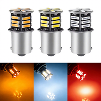 Ampoules LED 1156 BA15S P21W 1157 BAY15D 7020 21SMD P215W pour voiture, feux de brouillard, feux de jour, clignotants, DC 12V 24V Blanc 6000K