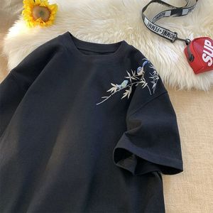 Camiseta de Manga Corta para Hombre, Estilo Chino, Tendencia Verano 2024, Nueva, 100% Algodón, Estilo Nacional, Holgada, con Cuentas - Product Image 2