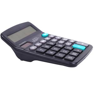 Calculadora de escritorio de doble alimentación, negra, con energía solar, de 12 dígitos, Kk 837, para uso financiero, con embalaje de regalo - Product Image 3