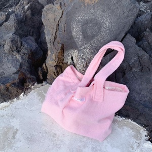 Bolsa de Mano de Tela de Felpa con Logotipo Bordado, Bolsa de Playa Impermeable para Mujer, Bolsa de Compras para Uso Diario - Product Image 3