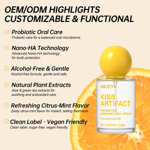 Oem Aanpasbare Private Label Orale Spray Vers Fruit Geur Adem Opfriscursus Langdurige Aanhoudende Ademverfrissers - Product Image 2