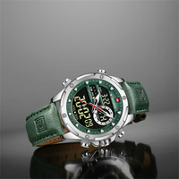 Jam Tangan NAVIFORCE 9208 SGNGN Mewah Bercahaya untuk Pria LCD Digital Logo Kustom Quartz Analog Grosir