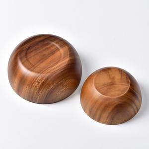 Cuencos de madera de acacia para masa, sopa y ensalada, aperitivos, frutas, arroz, sopa, nueces, cuenco para servir, cuenco de madera para Fideos para niños - Product Image 5