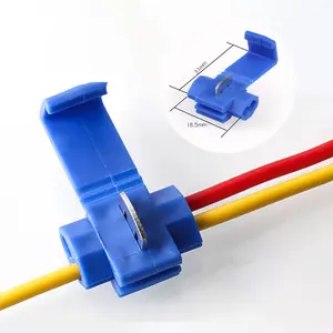 Konektor kawat Scotch Lock Snap tanpa memecahkan kabel terisolasi Crimp sambungan cepat terminal listrik untuk menghubungkan mobil