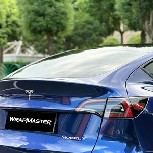 WRAPMASTER 1,52*17m <span class=keywords><strong>Navarra</strong></span> azul PET coche vinilo envoltura autoadhesivo brillante metálico PVC película CAMBIO DE Color decorativo cuerpo rollo - Product Image 5