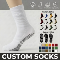 Chaussettes de yoga antidérapantes à double couche avec logo personnalisé, chaussettes de sport à double couche pour femmes, chaussettes de sport pour la gym, le fitness et le yoga