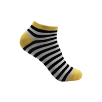 Meilleure qualité Polyester coton femmes cheville chaussettes violet rayé motif respirant mince été/hiver tricoté Techniques