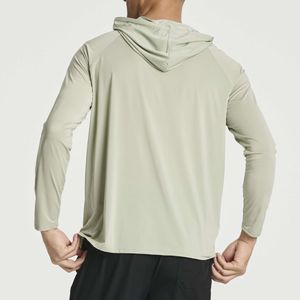 OEM高品質メンズバンブー軽量フーディーSpf50モイスチャーウィッキング長袖スタイルサンシャツラッシュガード - Product Image 3