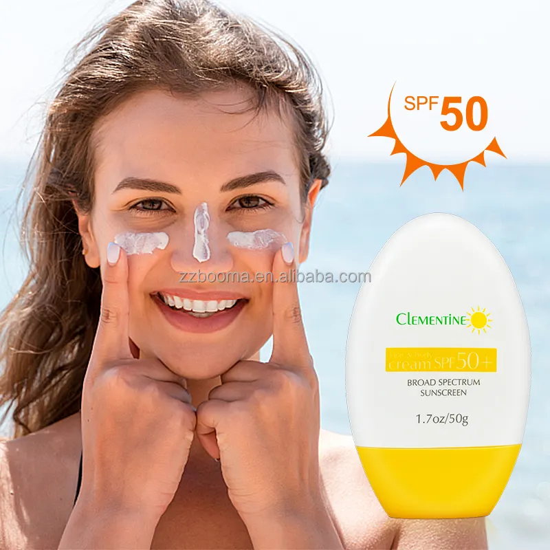 スキンケア50g防水サンクリームカスタマイズデザインプライベートラベルSPF50日焼け止めクリーム