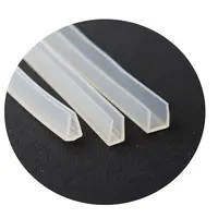 Tira de sellado de perfil de extrusión OEM ODM, personalizado, en forma de goma de silicona U C, protección de bordes