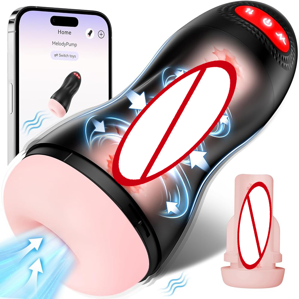 interactive male sex toy Starry Gaze 4 in 1 Dual Egg Vibrator Rotating Thrusting Suction Masturbator  Cup Adult Sex Toys Men main image 1