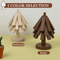 Ensemble d'accessoires de cuisine et de salle à manger en forme d'arbre, dessous de plat et dessous de verre en bois pour bouilloire, bols, tasses à thé, ustensiles de cuisine, tapis et tampons