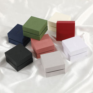 Custom Logo Fine Luxury Foam Lined Square Jewelry <b>Box</b> with Personalized Paper Lid for <b>Ring</b> Earrings Packaging Custom Color Size - Product Image 5