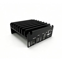 Support de montage en aluminium brossé noir pour dissipateur thermique en aluminium extrudé pour ordinateur industriel embarqué