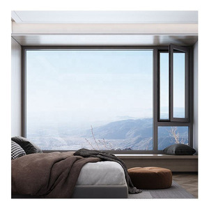 Fenêtre à battant <span class=keywords><strong>de</strong></span> style industriel, cadre noir, manivelle, ouverture vers l'extérieur pour entrepôt, cadre <span class=keywords><strong>de</strong></span> fenêtre à battant en verre trempé - Product Image 3