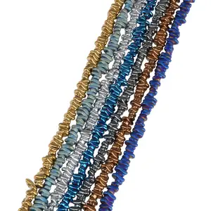 Chanfar 批发高品质天然石镀赤铁矿珠珠宝制作