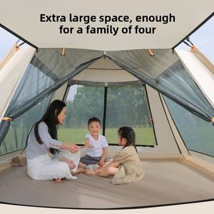 Tente de <span class=keywords><strong>camping</strong></span> automatique d'extérieur, épaisse, à ouverture rapide, résistante au vent et aux intempéries, portable, pliable, double couche en tissu Oxford - Product Image 3