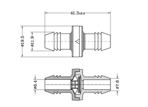 <span class=keywords><strong>Clapet</strong></span> <span class=keywords><strong>anti</strong></span>-<span class=keywords><strong>retour</strong></span> de pompe à eau Micro Penumatic en plastique de sécurité 1/4'' - Product Image 2