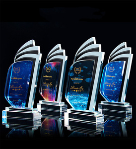Trophée en cristal de voilier 3D K9 coloré, fait main, nouveau design, souvenir tendance, récompense personnalisée <span class=keywords><strong>ABAN</strong></span> CRYSTAL 2025 - Product Image 3