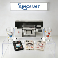 Imprimante d'étiquettes UV DTF semi-automatique Xincaijet A3 avec tête d'impression DTF, modèle silencieux à rail 3045