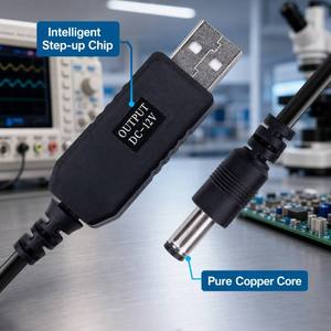 Cable <span class=keywords><strong>de</strong></span> Alimentación USB a DC <span class=keywords><strong>de</strong></span> Anxxin, Convertidor <span class=keywords><strong>de</strong></span> Voltaje <span class=keywords><strong>de</strong></span> 5V a 9V/12V para Router WiFi, Tiras LED, Venta al Por Mayor <span class=keywords><strong>de</strong></span> Fábrica - Product Image 2