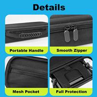 Étui de transport rigide antichoc en EVA noir JH avec fermeture éclair pour console de jeu Switch PS5, sac de rangement pour cartes de jeu portable