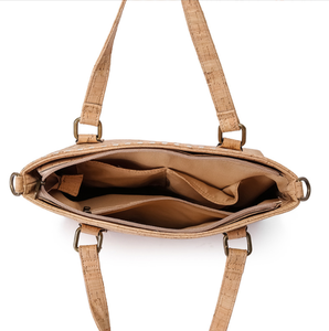 <span class=keywords><strong>Borsa</strong></span> Tote da donna in sughero testurizzato oro con taglio Laser geometrico da donna - Product Image 5