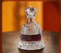 Carafe à vin rotative de luxe, carafe à vin en verre haut de gamme à aération rapide, verseur de vin incassable pour la maison, pour vin rouge
