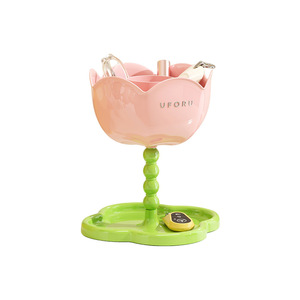 Floral Storage Rack Double Layer Plastic Organizer For Keys And Miscellaneous Items Standing Type Tidy Multifunctional - Product Image 2