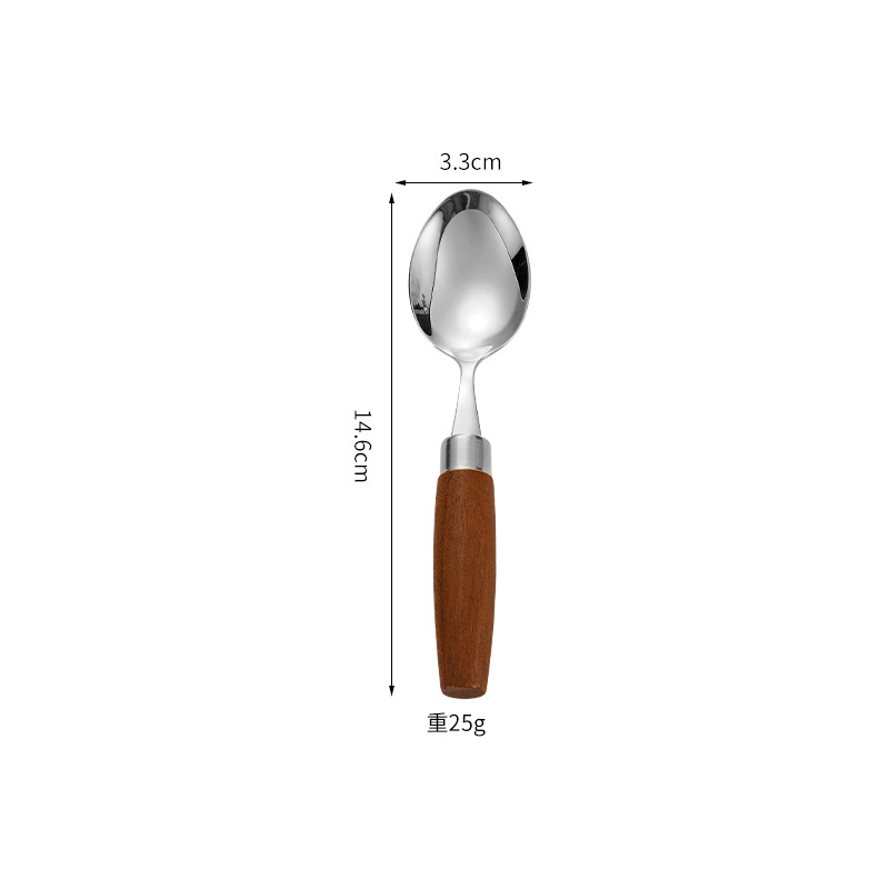 Manche en acier inoxydable 304 [Cuillère à café en argent]