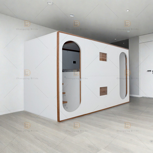 Cama de madera de doble Cápsula de diseño moderno espacio independiente para jóvenes para hostales casas de huéspedes Hoteles Apartamentos muebles de dormitorio - Product Image 5