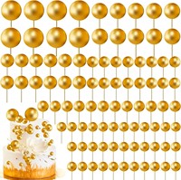 Glänzende Schaumstoffball-Kuchendekoration-Set mit Mini-Ballons für Abschlussfeiern, Halloween, Hochzeiten & Kuchendekorationszubehör
